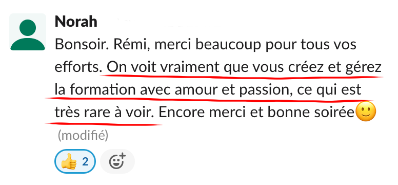 Échange dans la communauté Réussir Son SEO