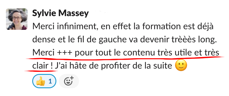 Échange dans la communauté Réussir Son SEO